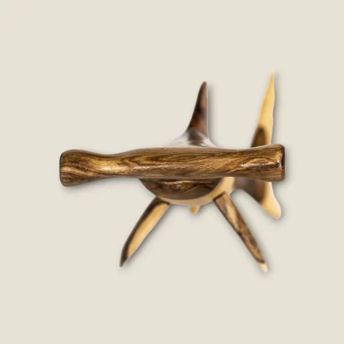 Hand-carved Wooden Hammerhead Shark Figurine – Unique Marine Decor