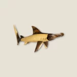 Hand-carved Wooden Hammerhead Shark Figurine – Unique Marine Decor