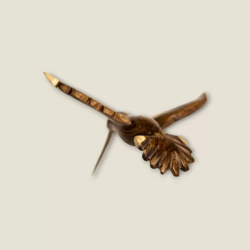 Hand-carved Wooden Hummingbird