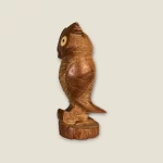 Hand-Carved Wooden Owl Figurine