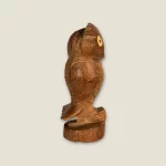 Hand-Carved Wooden Owl Figurine