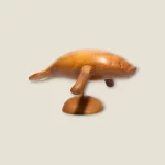 Hand-Carved Wooden Manatee Figurine