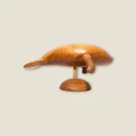 Hand-Carved Wooden Manatee Figurine