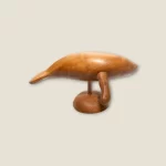 Hand-Carved Wooden Manatee Figurine